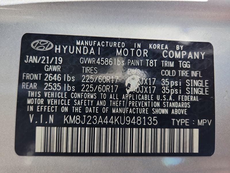 2019 HYUNDAI TUCSON SE 13