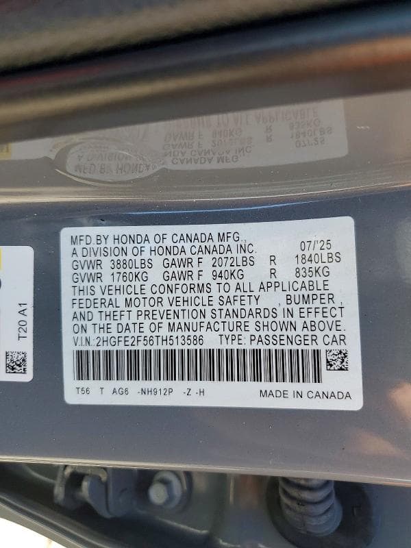 2026 HONDA CIVIC SPORT 12