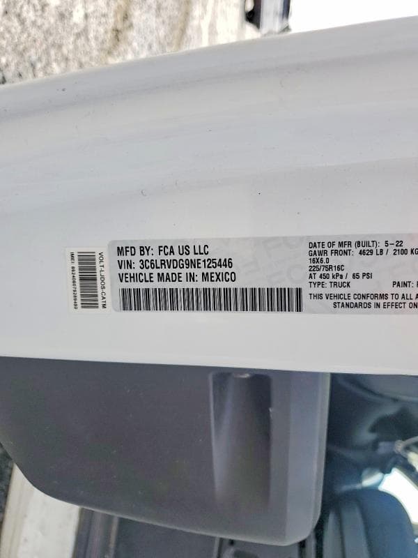 2022 RAM PROMASTER 2500 2500 HIGH 13