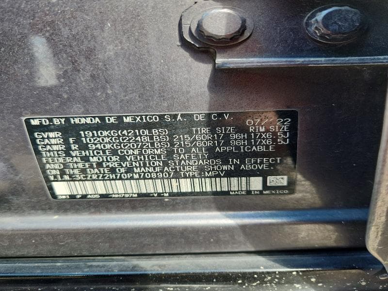 2023 HONDA HR-V EXL 13