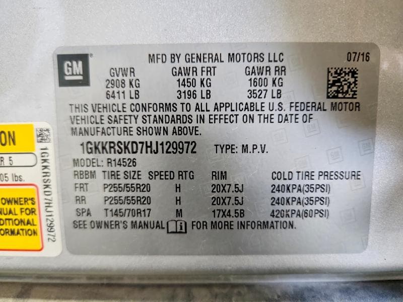 2017 GMC ACADIA LIMITED SLT-2 13