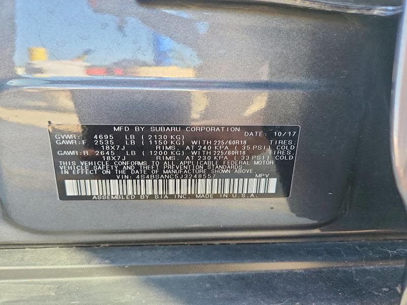 2018 SUBARU OUTBACK 2.5I LIMITED 13