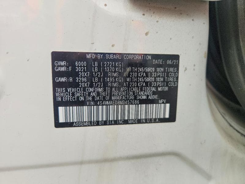 2021 SUBARU ASCENT PREMIUM 12