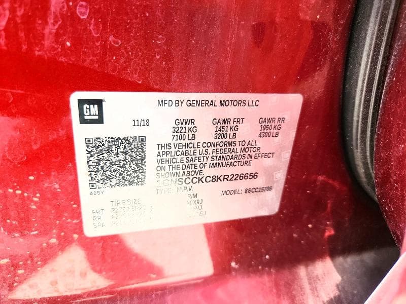 2019 CHEVROLET TAHOE C1500 PREMIER 13