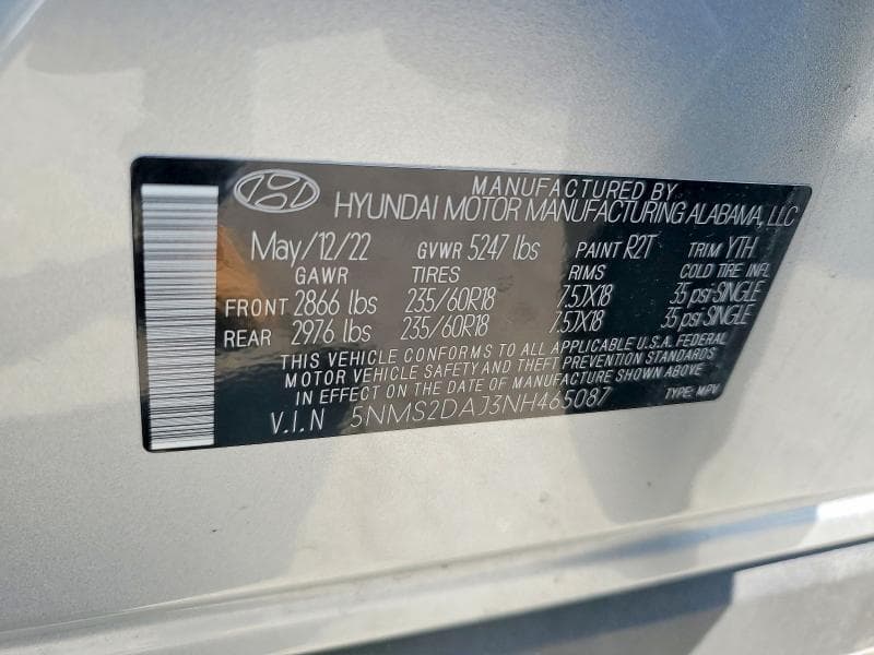 2022 HYUNDAI SANTA FE SEL SEL 13