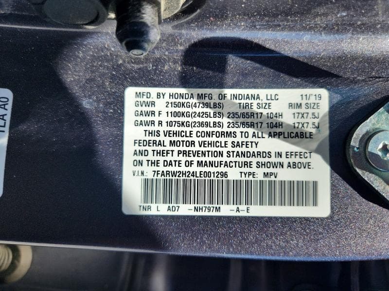 2020 HONDA CR-V LX 14