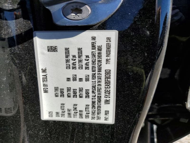 2025 TESLA MODEL 3 12