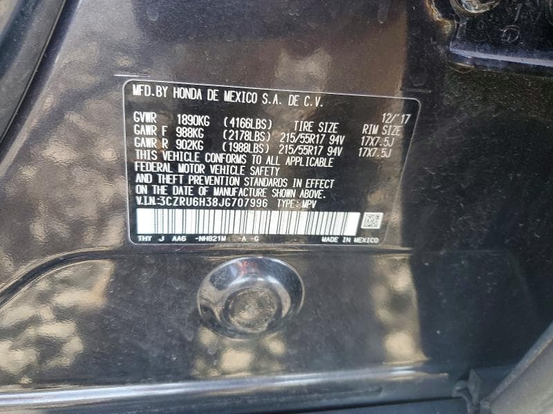 2018 HONDA HR-V LX 12