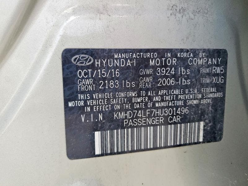 2017 HYUNDAI ELANTRA SE 12