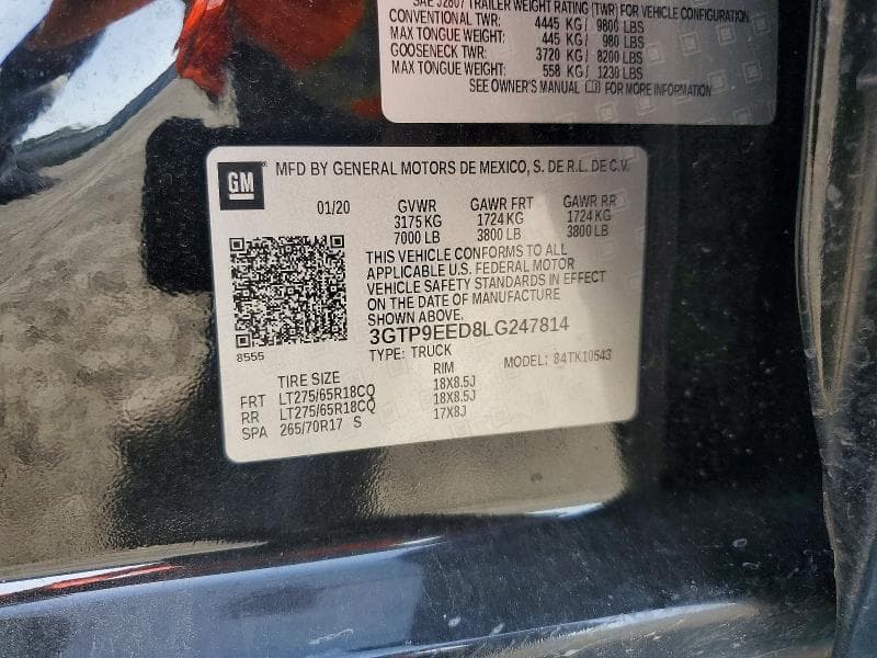 2020 GMC SIERRA K1500 AT4 12