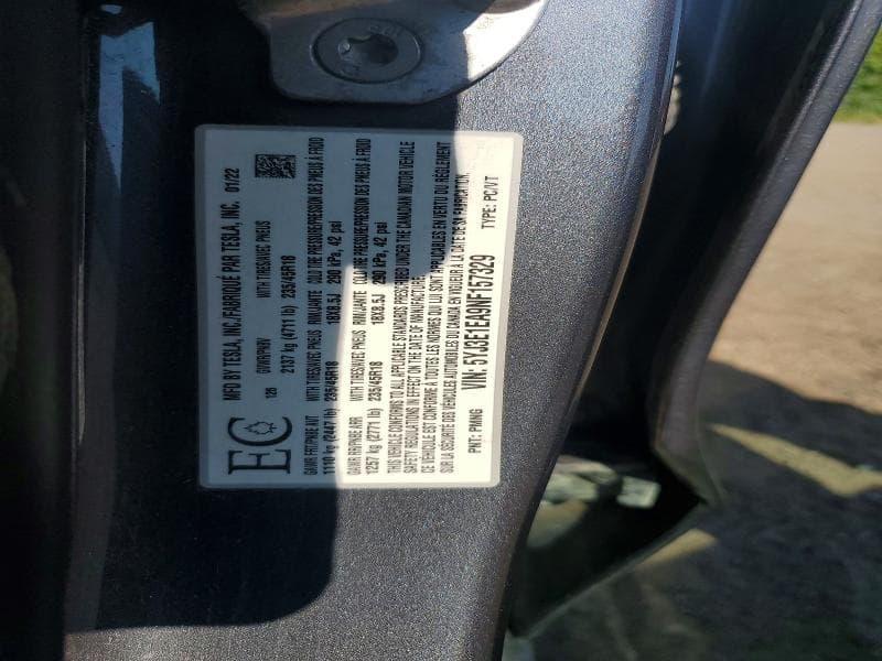 2022 TESLA MODEL 3 12