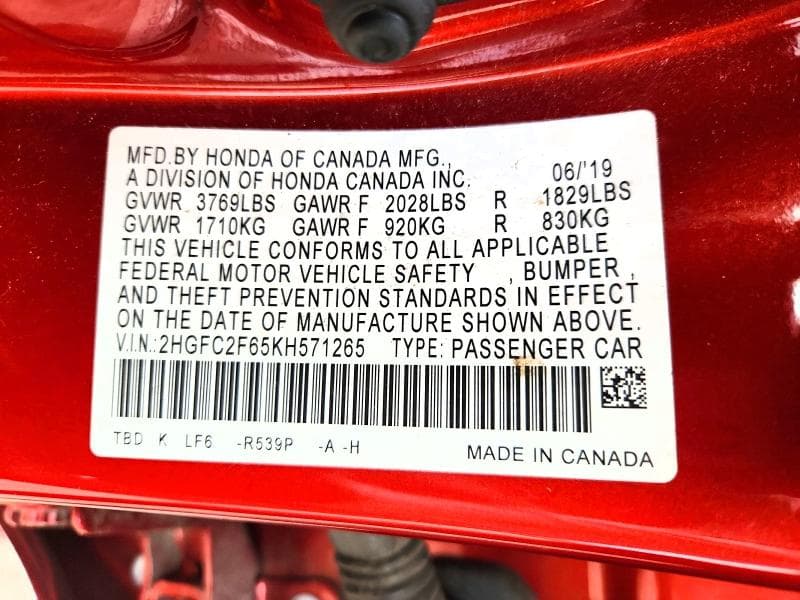 2019 HONDA CIVIC LX 12