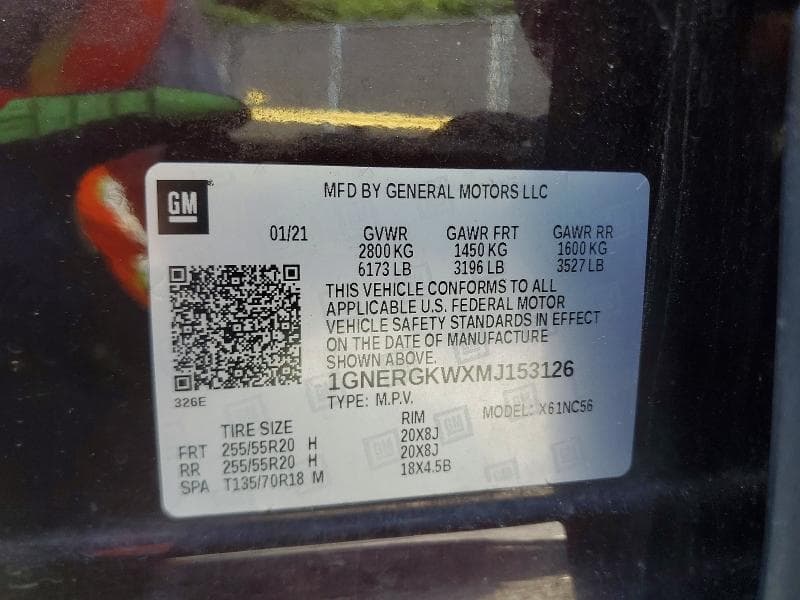 2021 CHEVROLET TRAVERSE LT 13