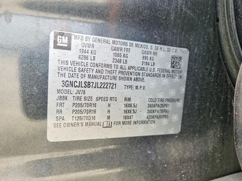 2018 CHEVROLET TRAX 1LT 14