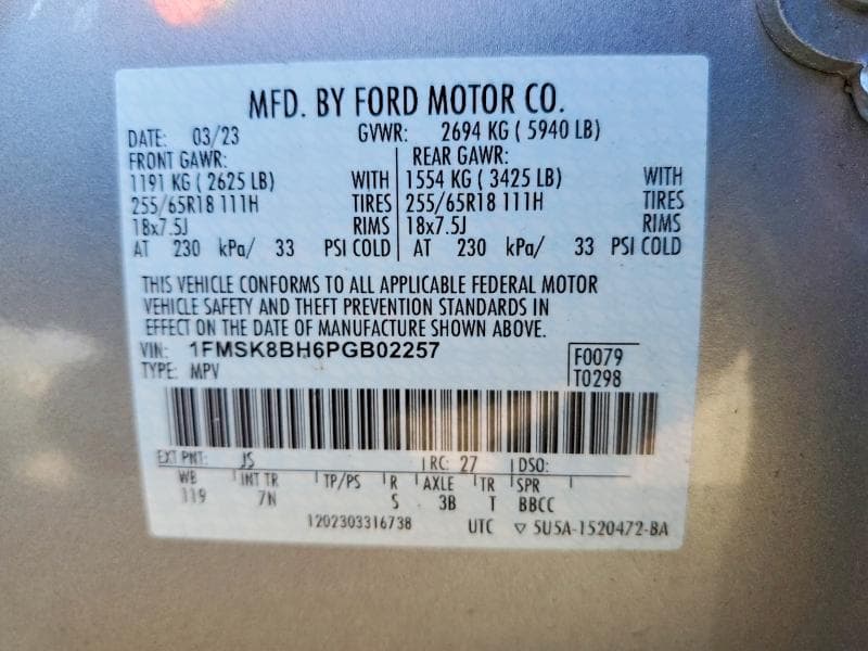 2023 FORD EXPLORER 13