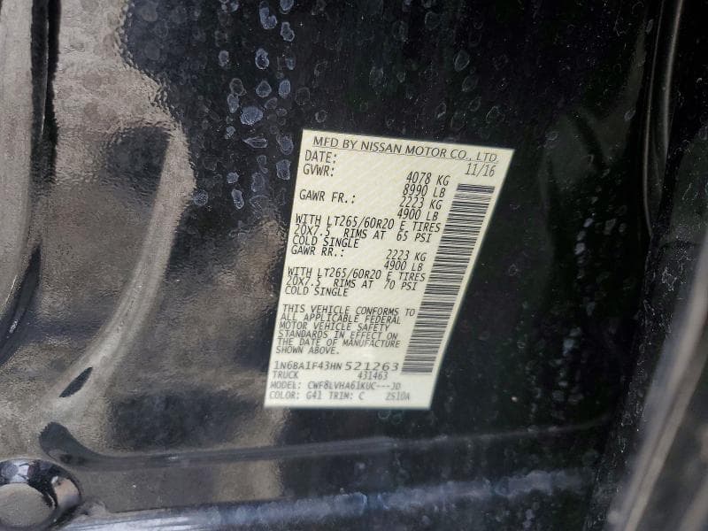 2017 NISSAN TITAN XD SL 12