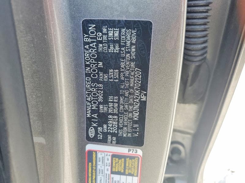 2019 KIA SOUL BASE 12