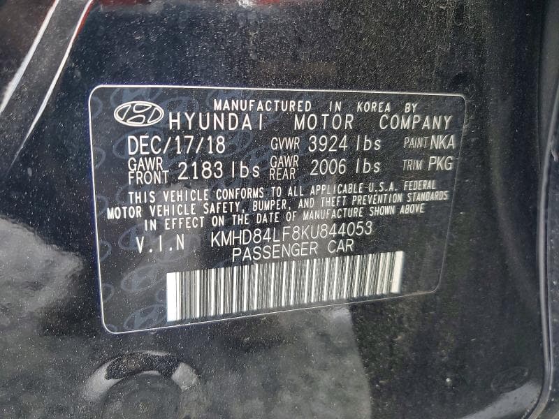 2019 HYUNDAI ELANTRA SEL 12