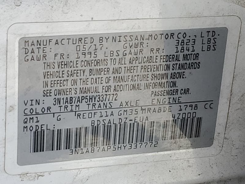 2017 NISSAN SENTRA SV 12