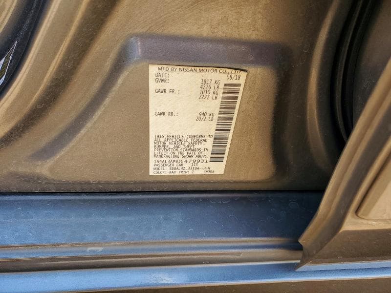 2018 NISSAN ALTIMA 2.5 S 12
