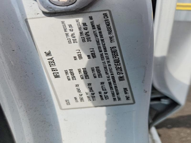 2020 TESLA MODEL 3 12