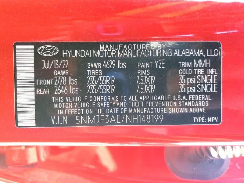 2022 HYUNDAI TUCSON LIMITED LIMITED 13