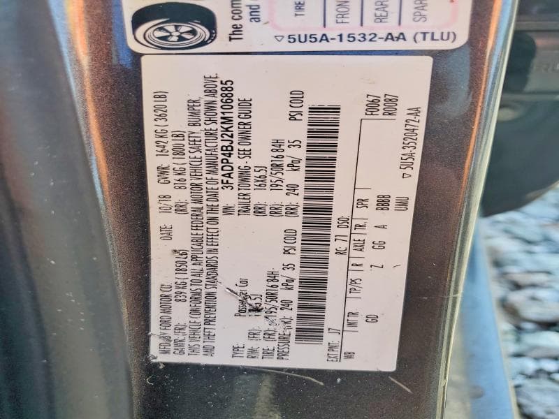 2019 FORD FIESTA SE 12
