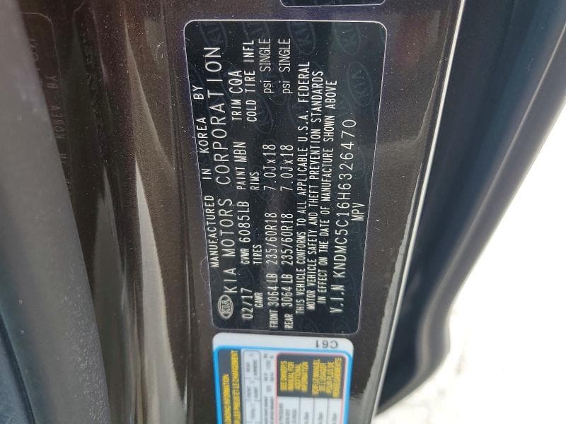 2017 KIA SEDONA SX 13