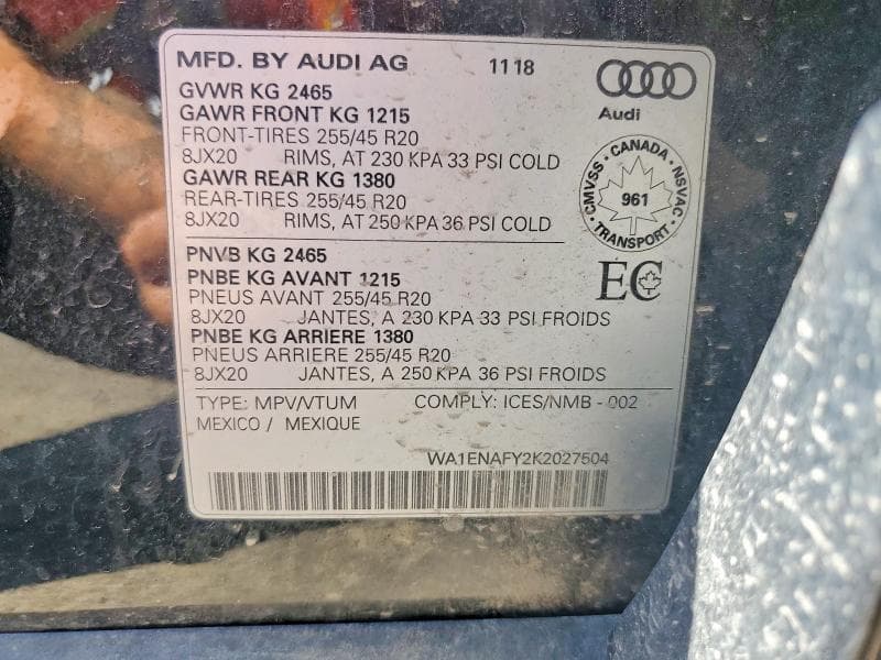 2019 AUDI Q5 PROGRESSIV S-LINE 12