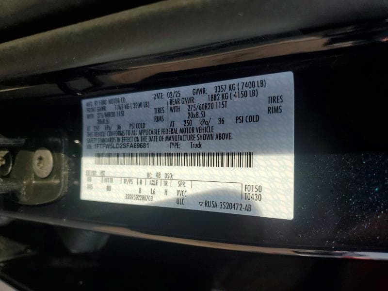 2025 FORD F150 LARIAT 12