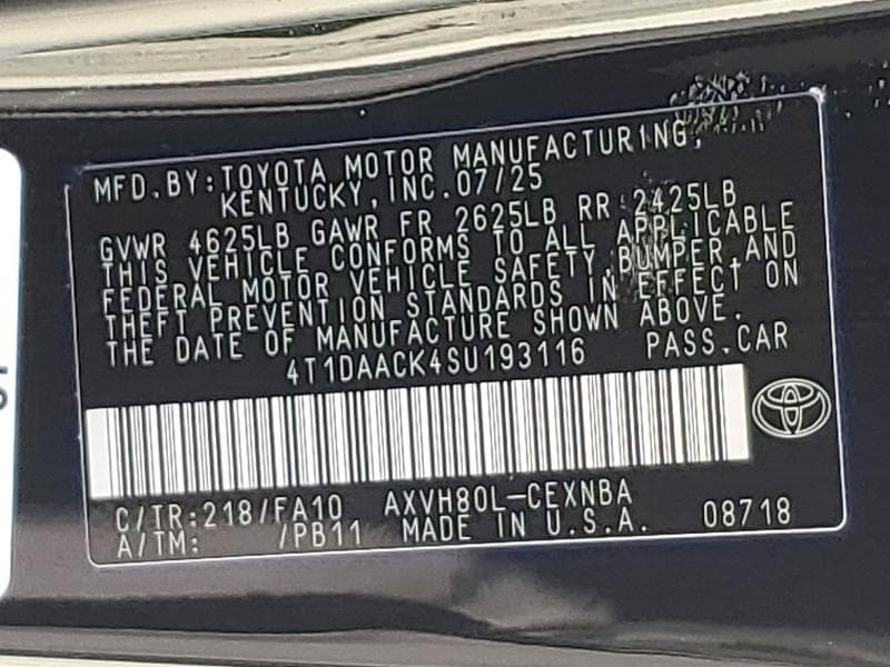 2025 TOYOTA CAMRY LE 13