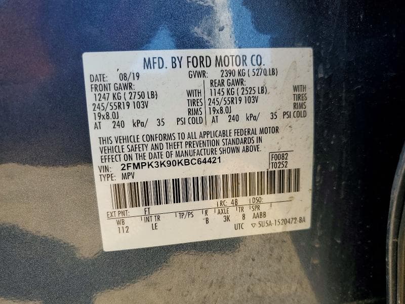 2019 FORD EDGE TITANIUM 13