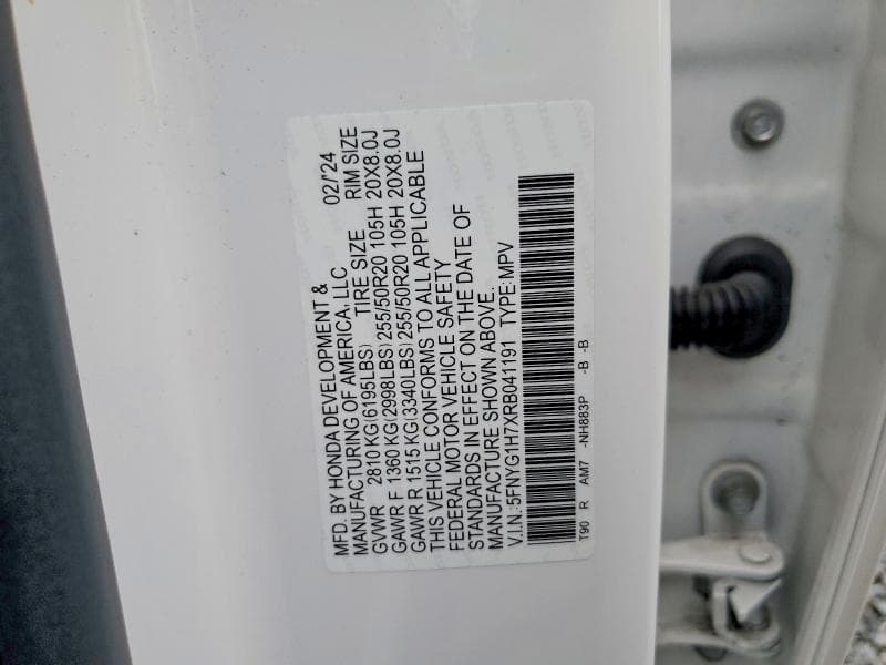 2024 HONDA PILOT TOURING 13