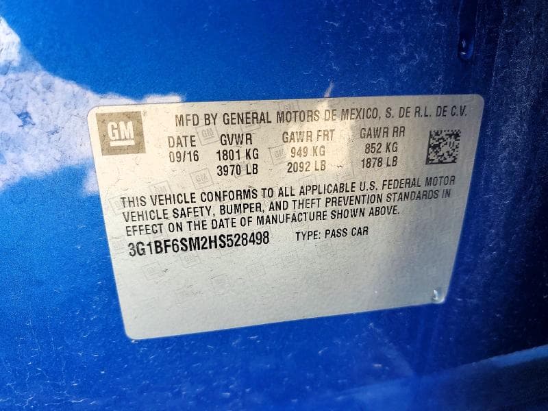 2017 CHEVROLET CRUZE PREMIER 12