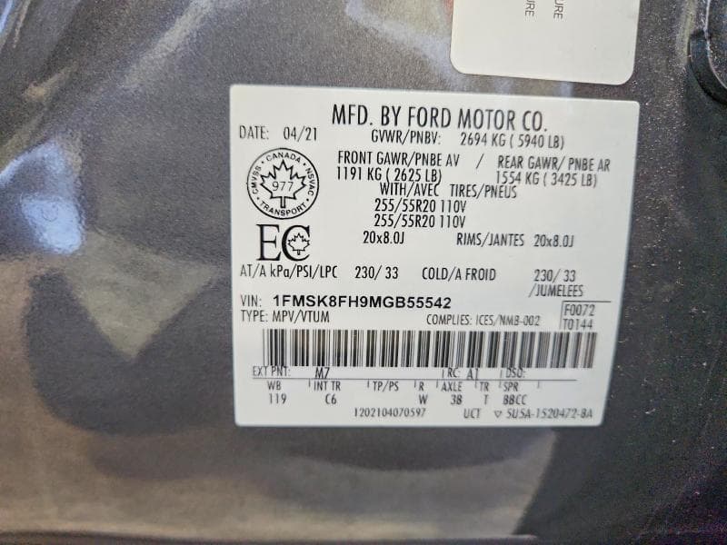 2021 FORD EXPLORER LIMITED 13