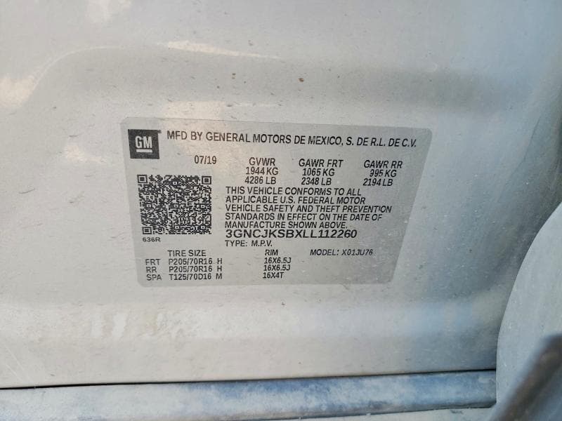 2020 CHEVROLET TRAX LS 12