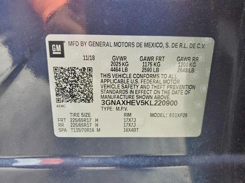2019 CHEVROLET EQUINOX LS 12