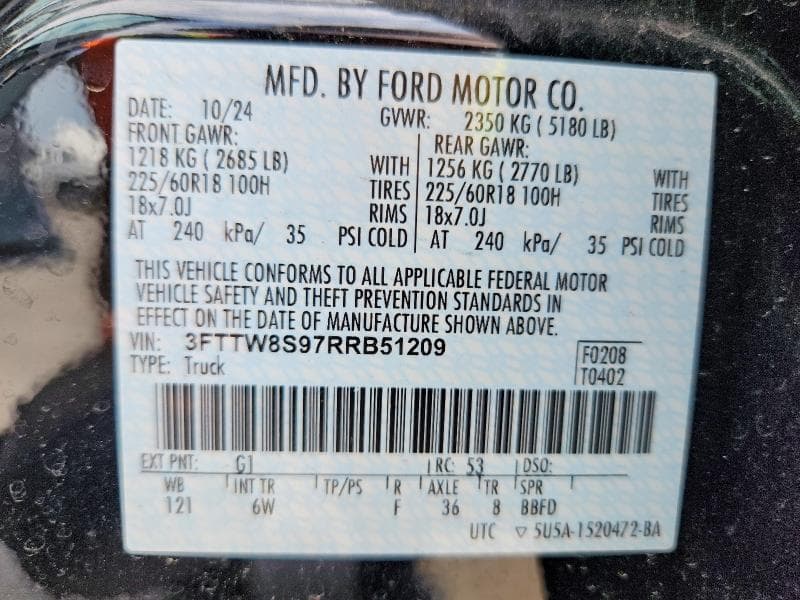 2024 FORD MAVERICK LARIAT 12