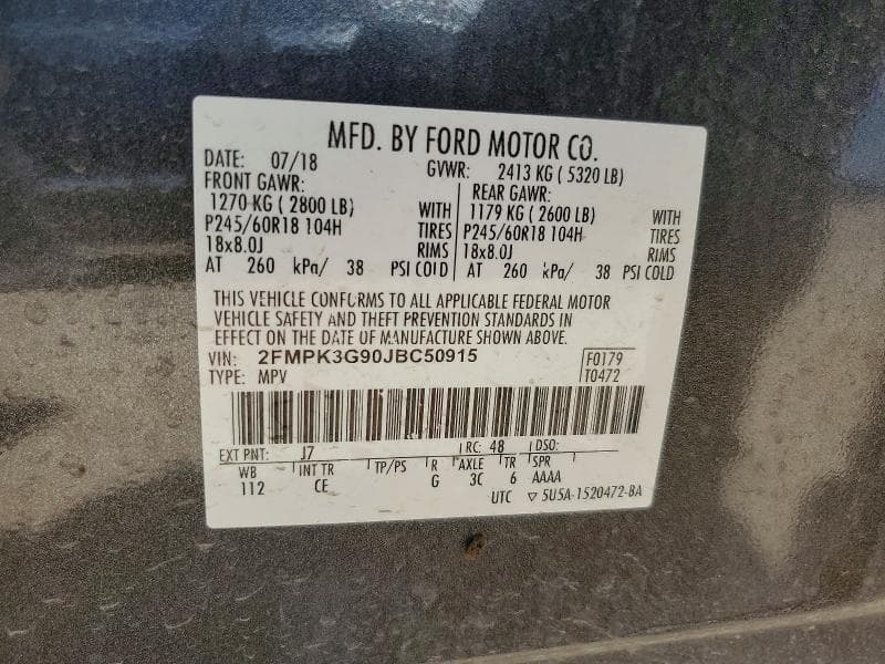 2018 FORD EDGE SE 12