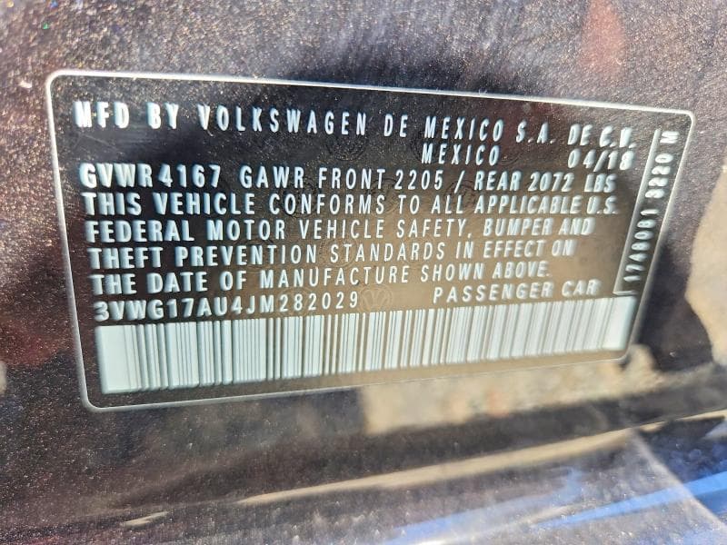 2018 VOLKSWAGEN GOLF S 13
