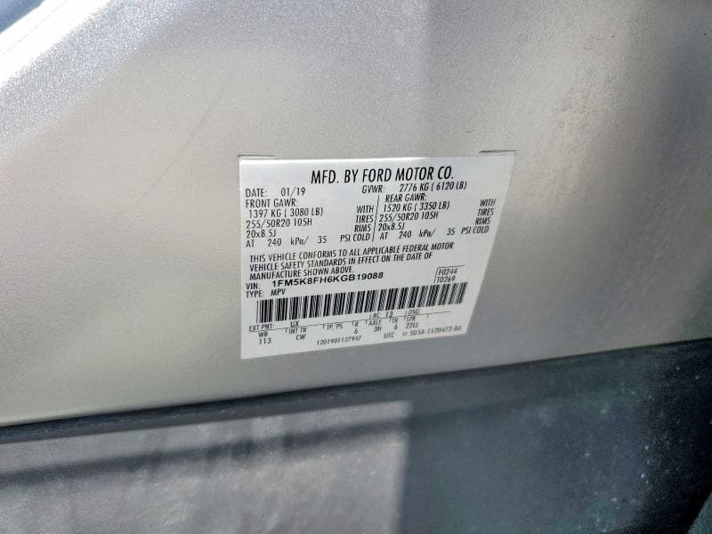 2019 FORD EXPLORER LIMITED 13