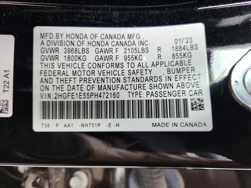 2023 HONDA CIVIC SI 12