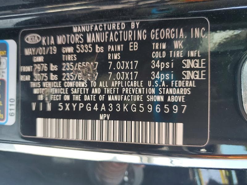 2019 KIA SORENTO LX 14