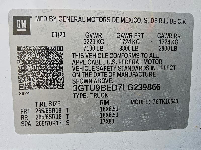 2020 GMC SIERRA K1500 SLE 13