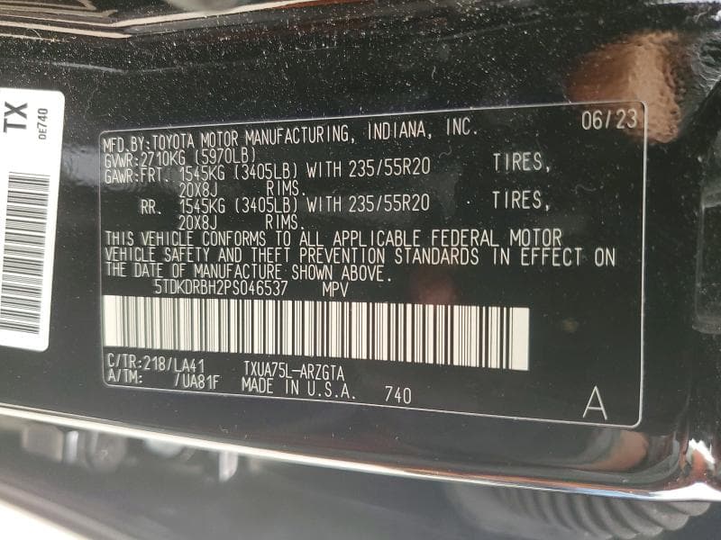 2023 TOYOTA HIGHLANDER PLATINUM 13