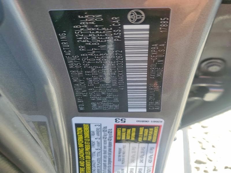 2026 TOYOTA CAMRY XSE 12