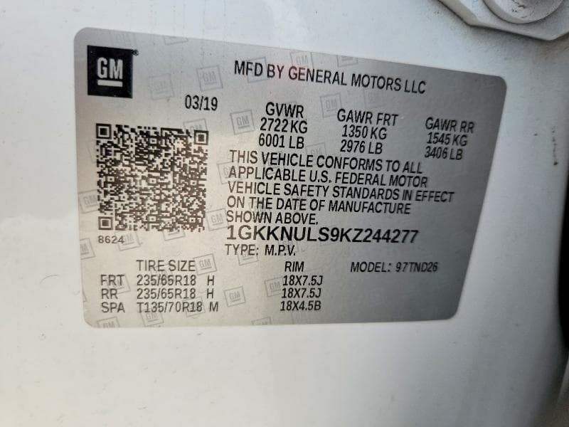 2019 GMC ACADIA SLT-1 12