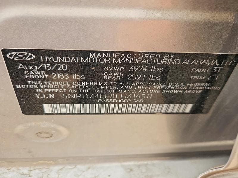 2020 HYUNDAI ELANTRA SE 13