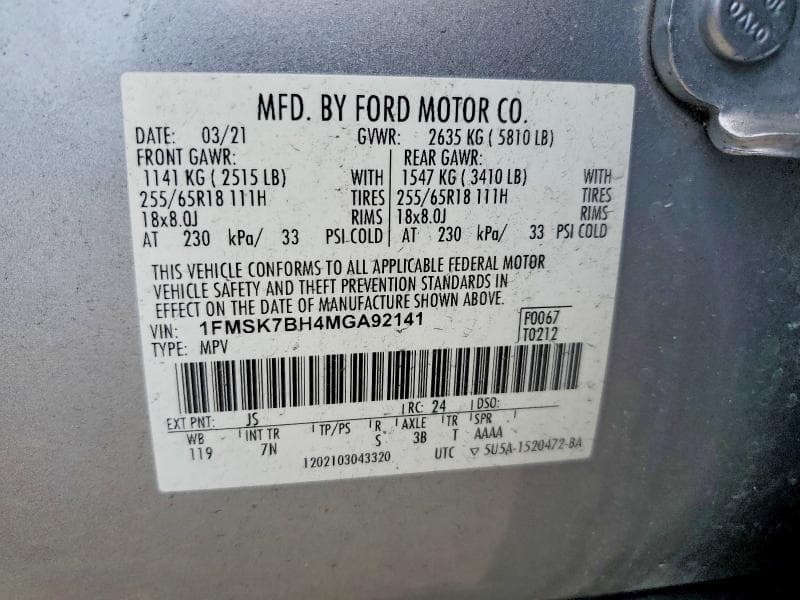 2021 FORD EXPLORER 13