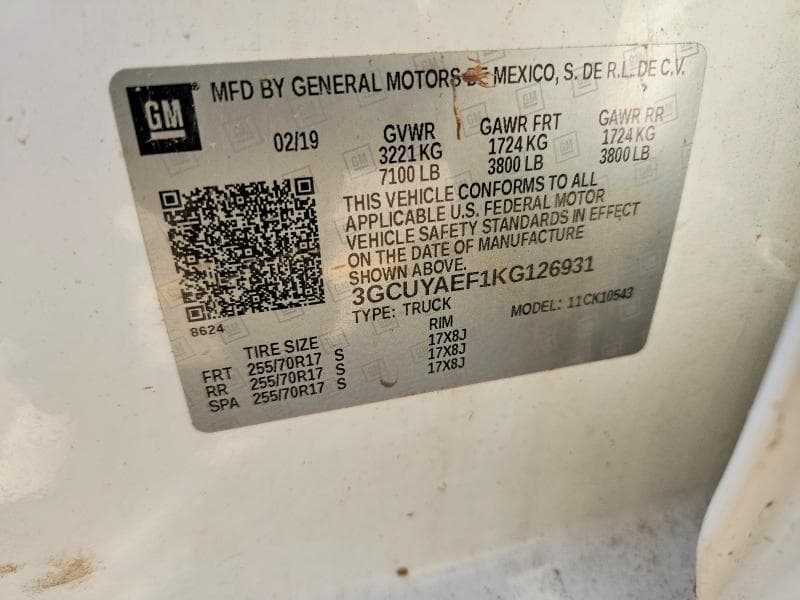 2019 CHEVROLET SILVERADO K1500 12
